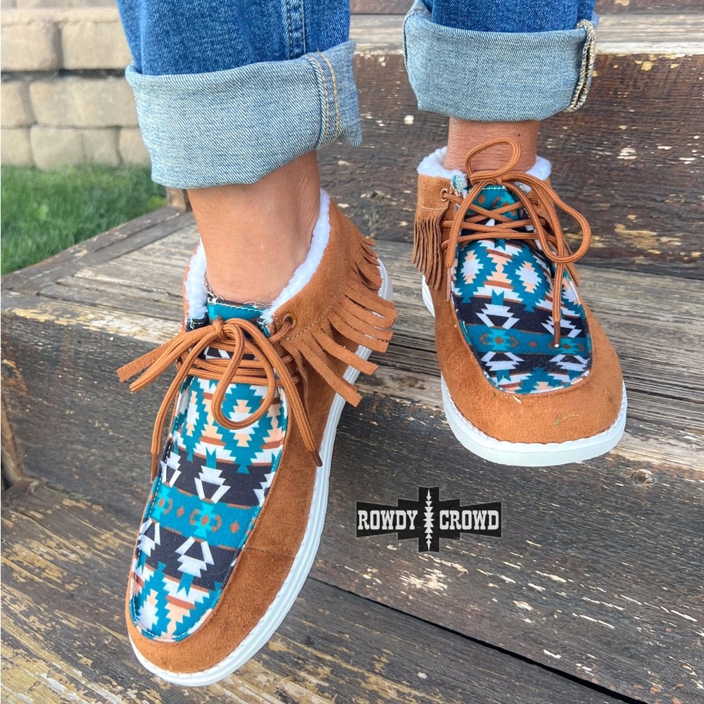 Rowdy Crowd Women's Tan and Black Patterned Shoes - Picture 4 of 5